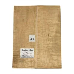 Quilted Flame Maple Bookmatched Guitar Carved Tops 20" X 7-1/4" X 1-1/4" #03