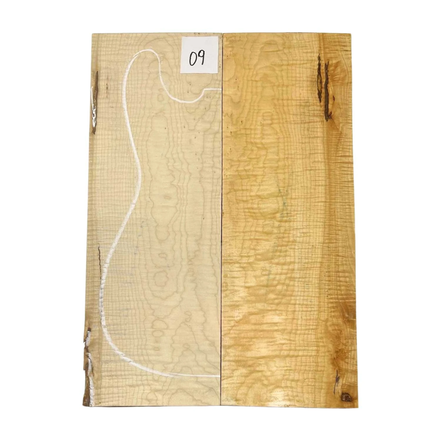 Quilted Flame Maple Bookmatched Guitar Carved Tops 20-1/2" X 7-1/4" X 1-1/8" #09 - Image 4