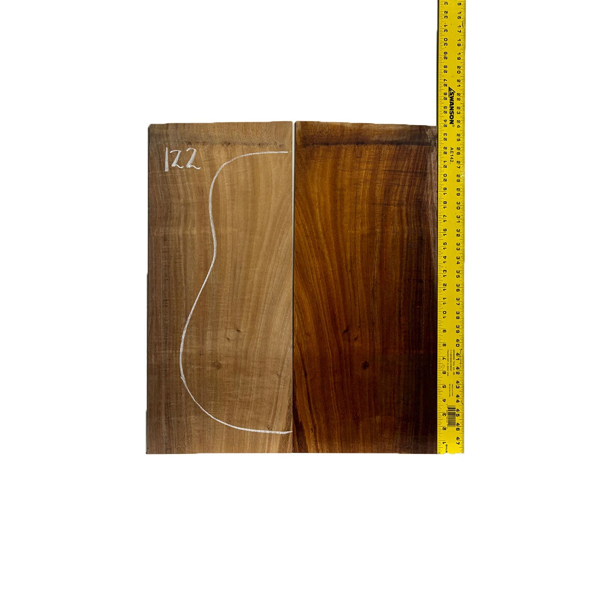 Flame Hawaiian Koa Dreadnought AAA Grade Guitar Back & Side Set #122 - Image 3