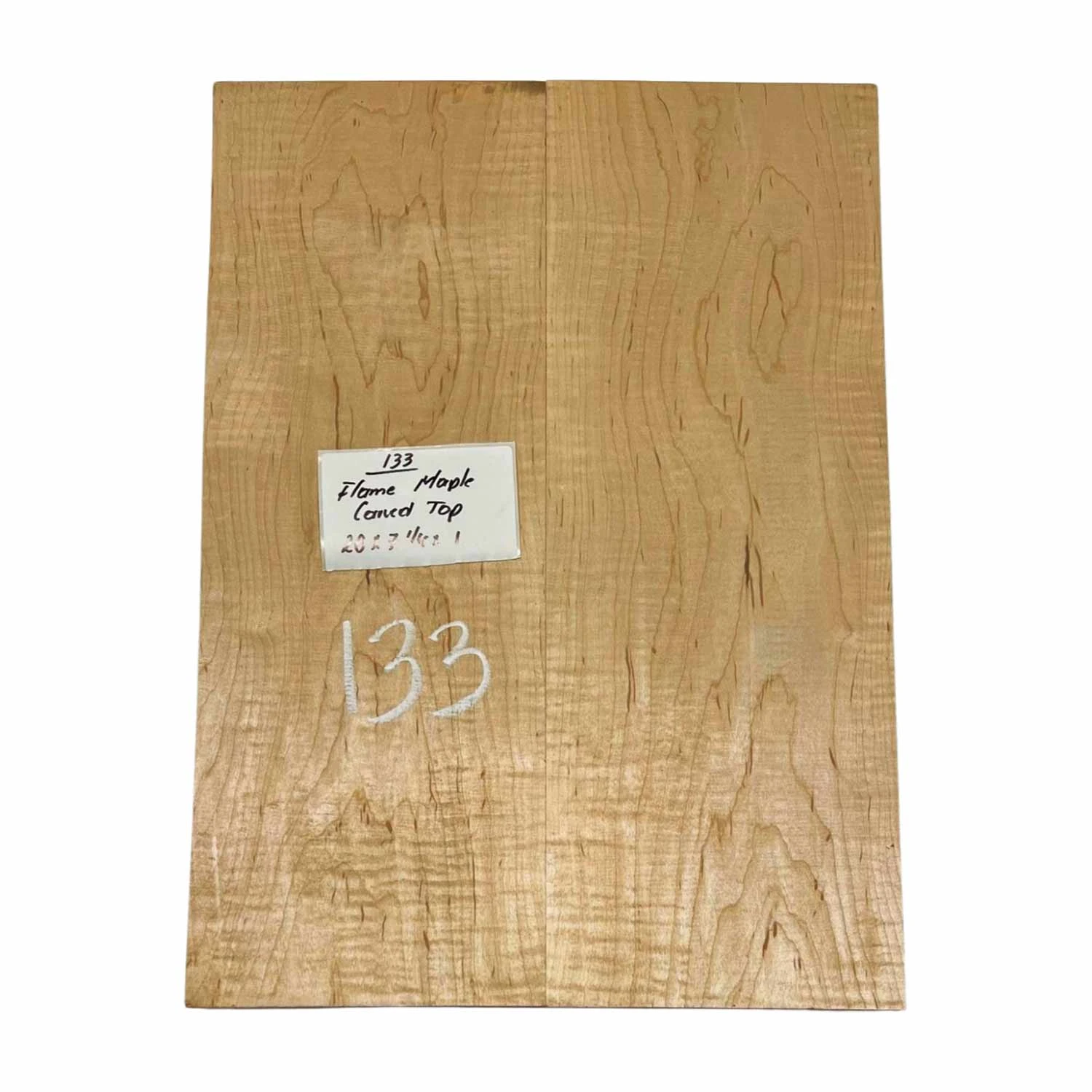 Flame Maple Guitar Carved Top 20" X 7-1/4" X 1" #133