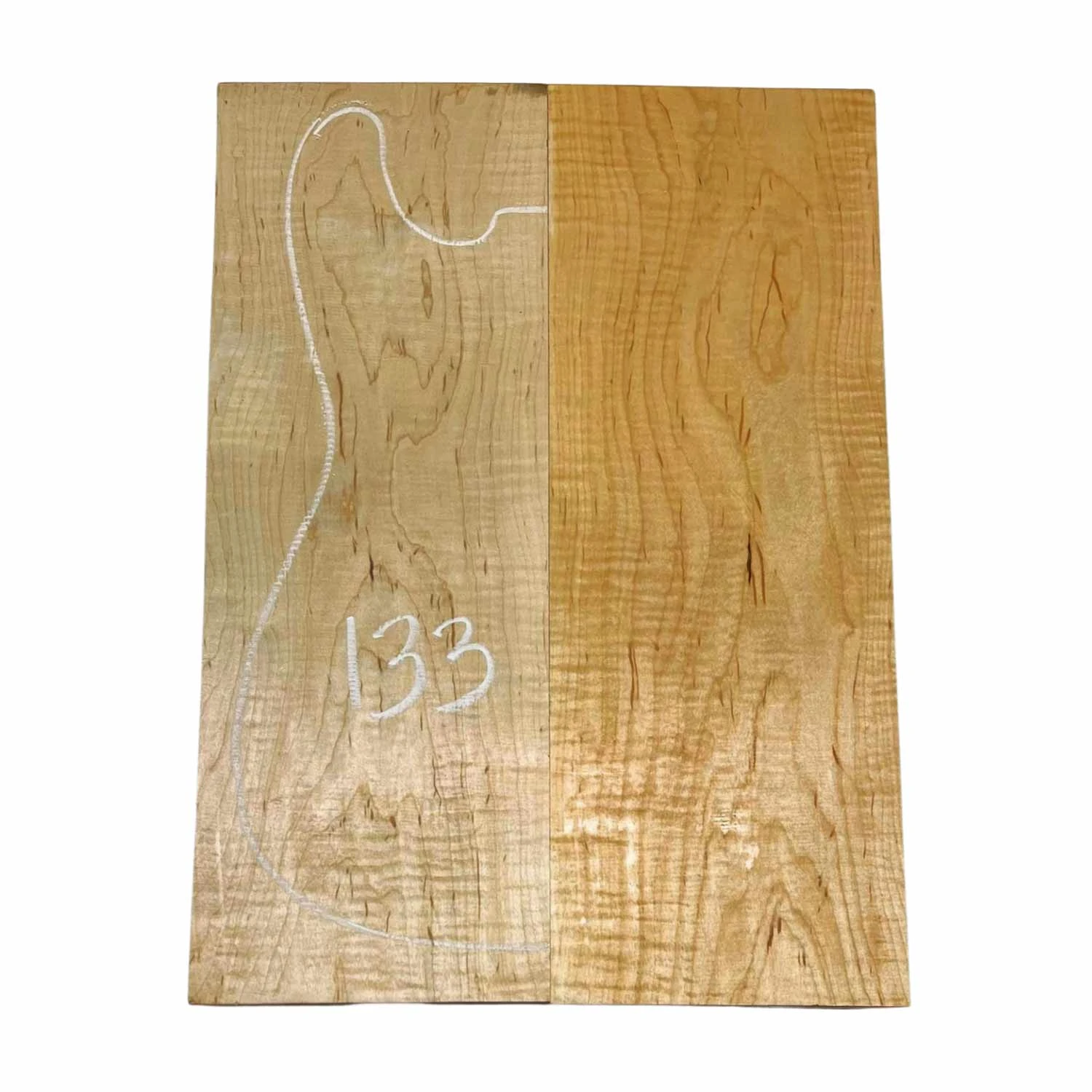 Flame Maple Guitar Carved Top 20" X 7-1/4" X 1" #133 - Image 4