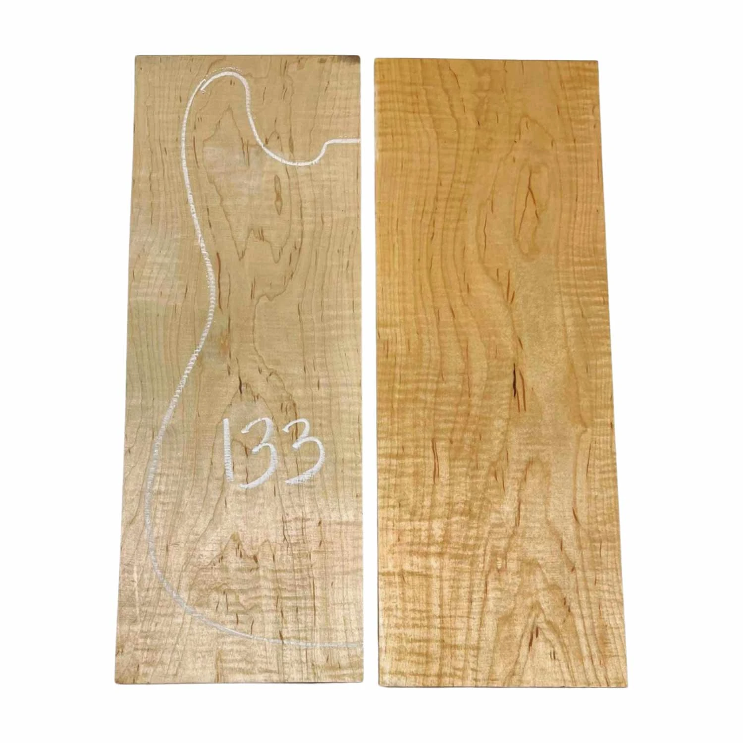 Flame Maple Guitar Carved Top 20" X 7-1/4" X 1" #133 - Image 5