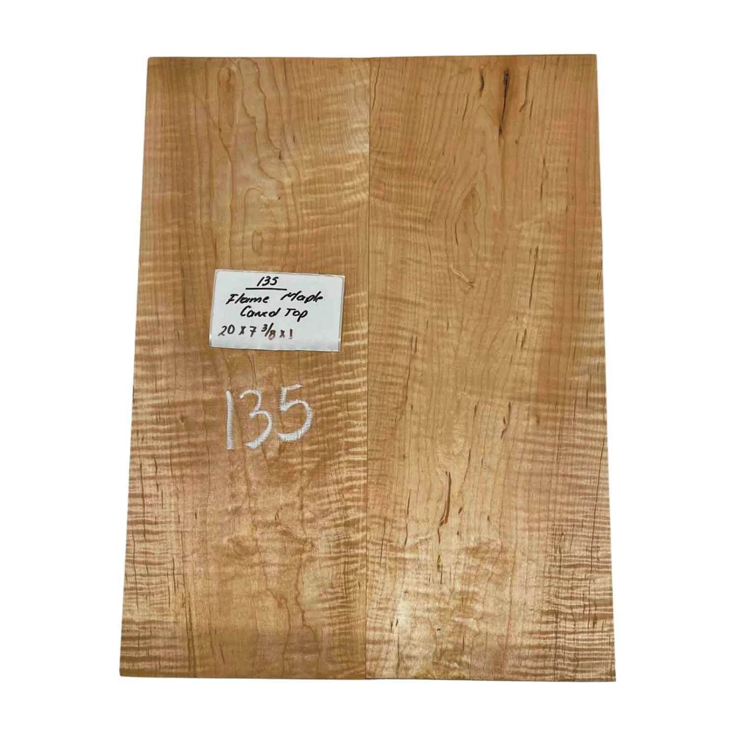 Flame Maple Guitar Carved Top 20" X 7-3/8" X 1" #135