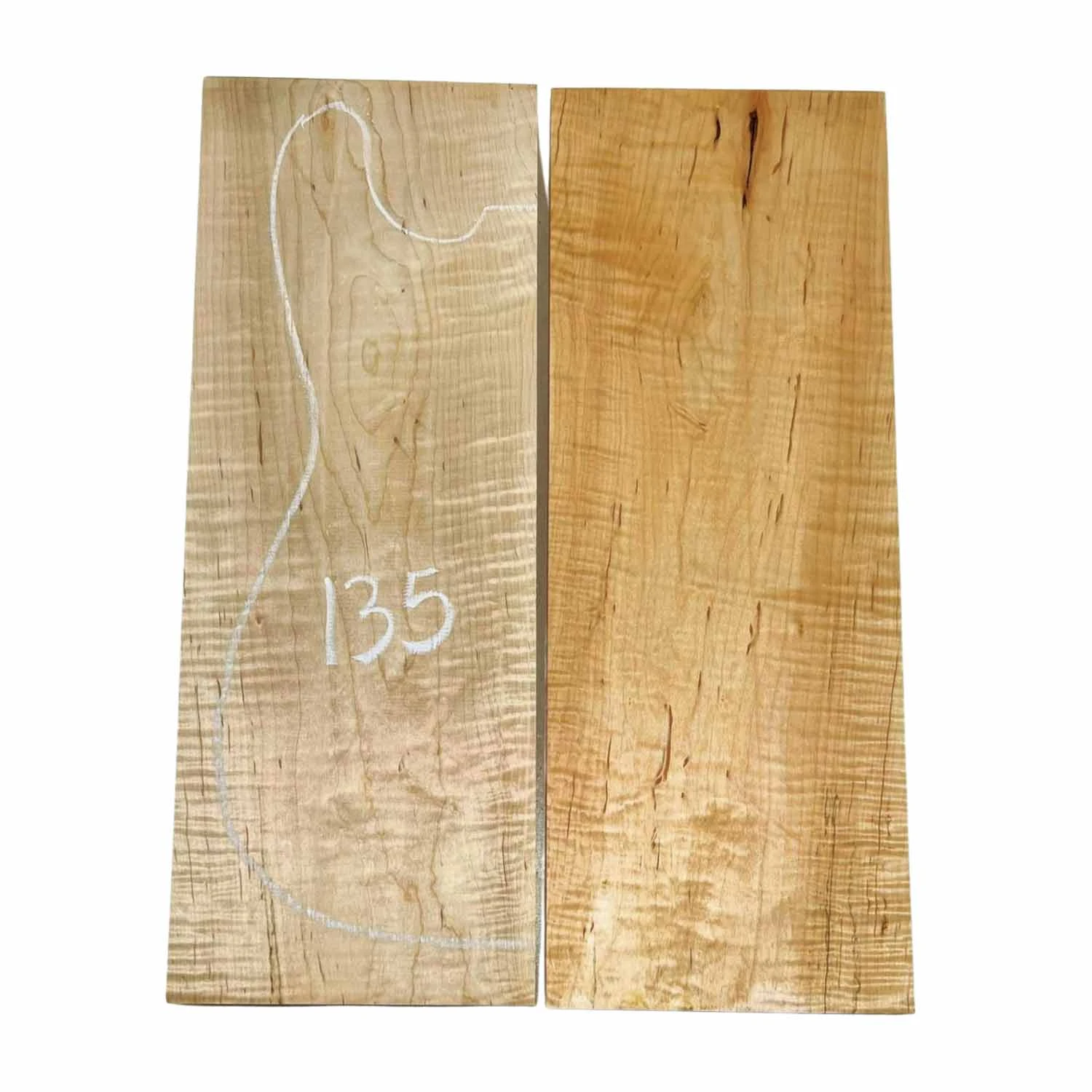 Flame Maple Guitar Carved Top 20" X 7-3/8" X 1" #135 - Image 5