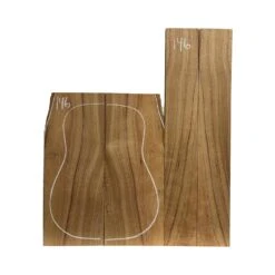 Flame Hawaiian Koa Dreadnought AAA Grade Guitar Back & Side Set #146