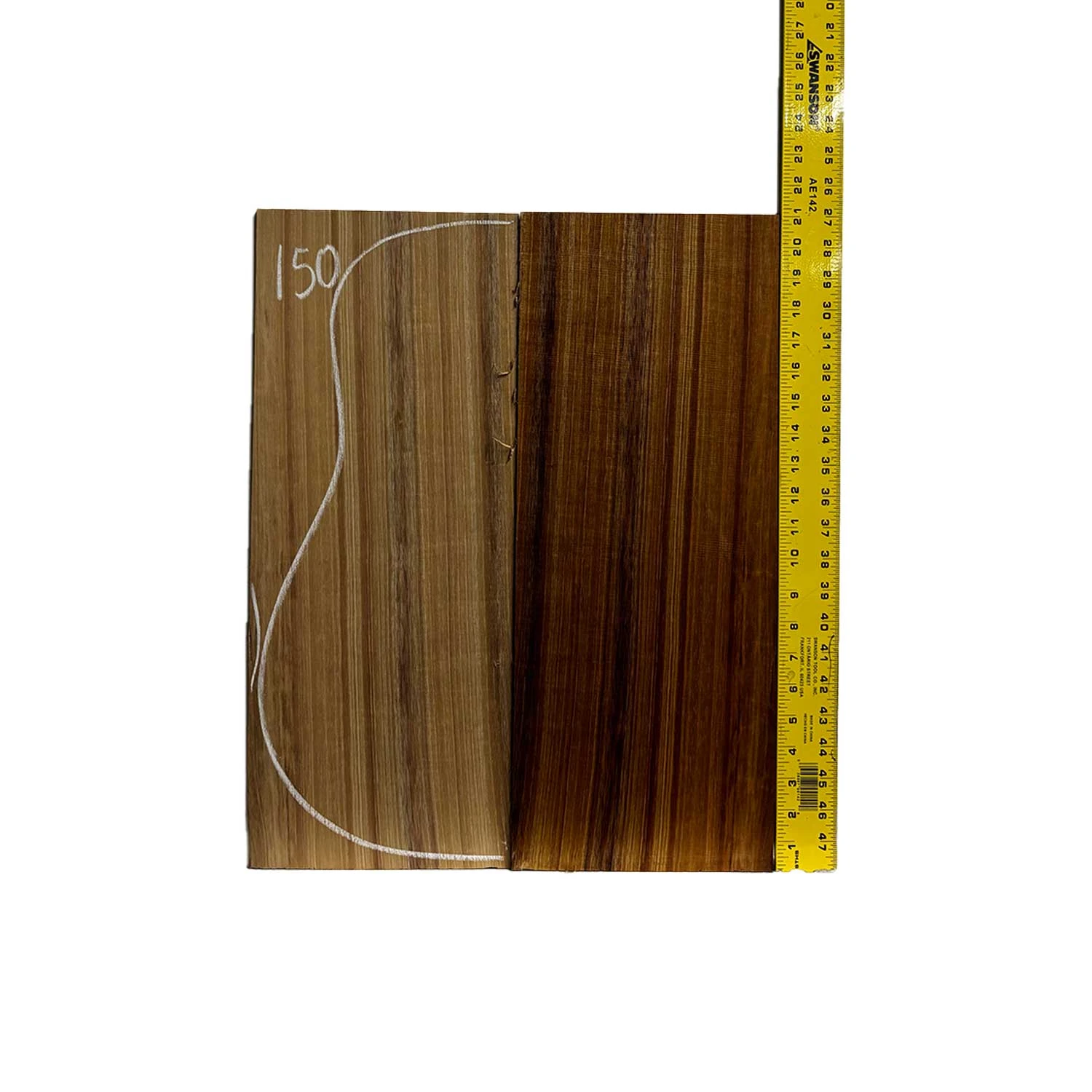 Flame Hawaiian Koa Dreadnought AAA Grade Guitar Back & Side Set #150 - Image 3