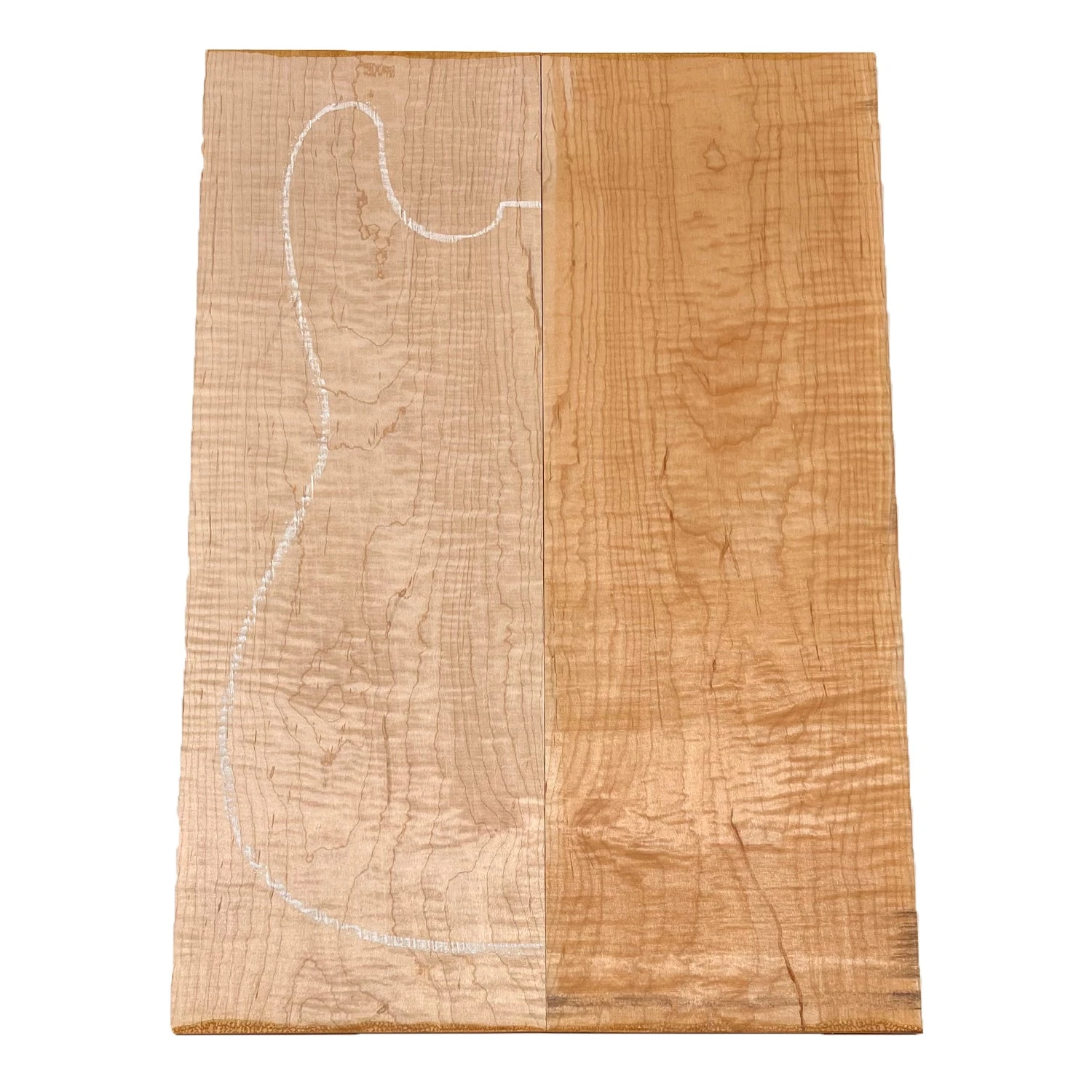 Curly Flame Hard Maple Drop Top 21" X 7-1/4" X 3/8" #154-A - Image 4