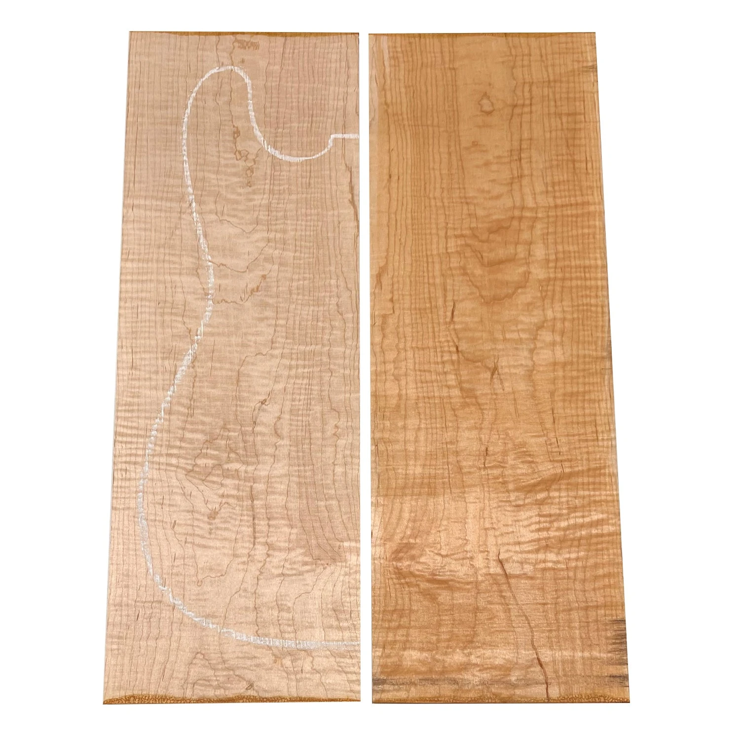 Curly Flame Hard Maple Drop Top 21" X 7-1/4" X 3/8" #154-A - Image 5