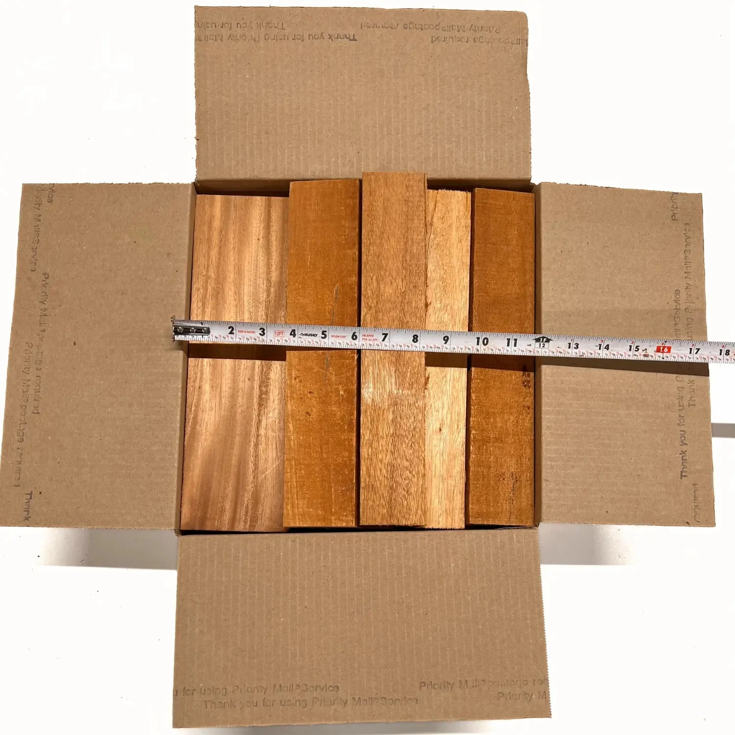 Box Of Mahogany Wood Scrap DIY Craft Carving Scroll Short Lumber Cutoff Boards - Image 7