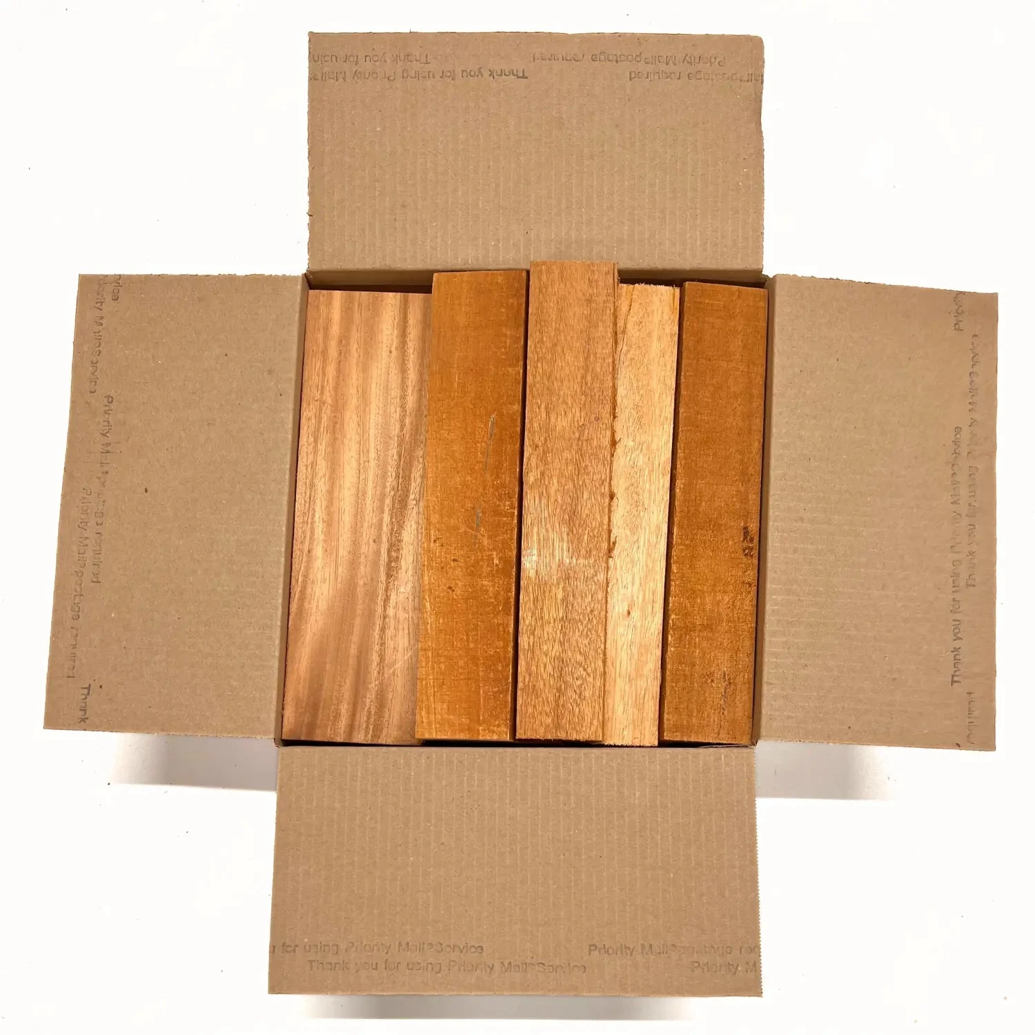 Box Of Mahogany Wood Scrap DIY Craft Carving Scroll Short Lumber Cutoff Boards - Image 8