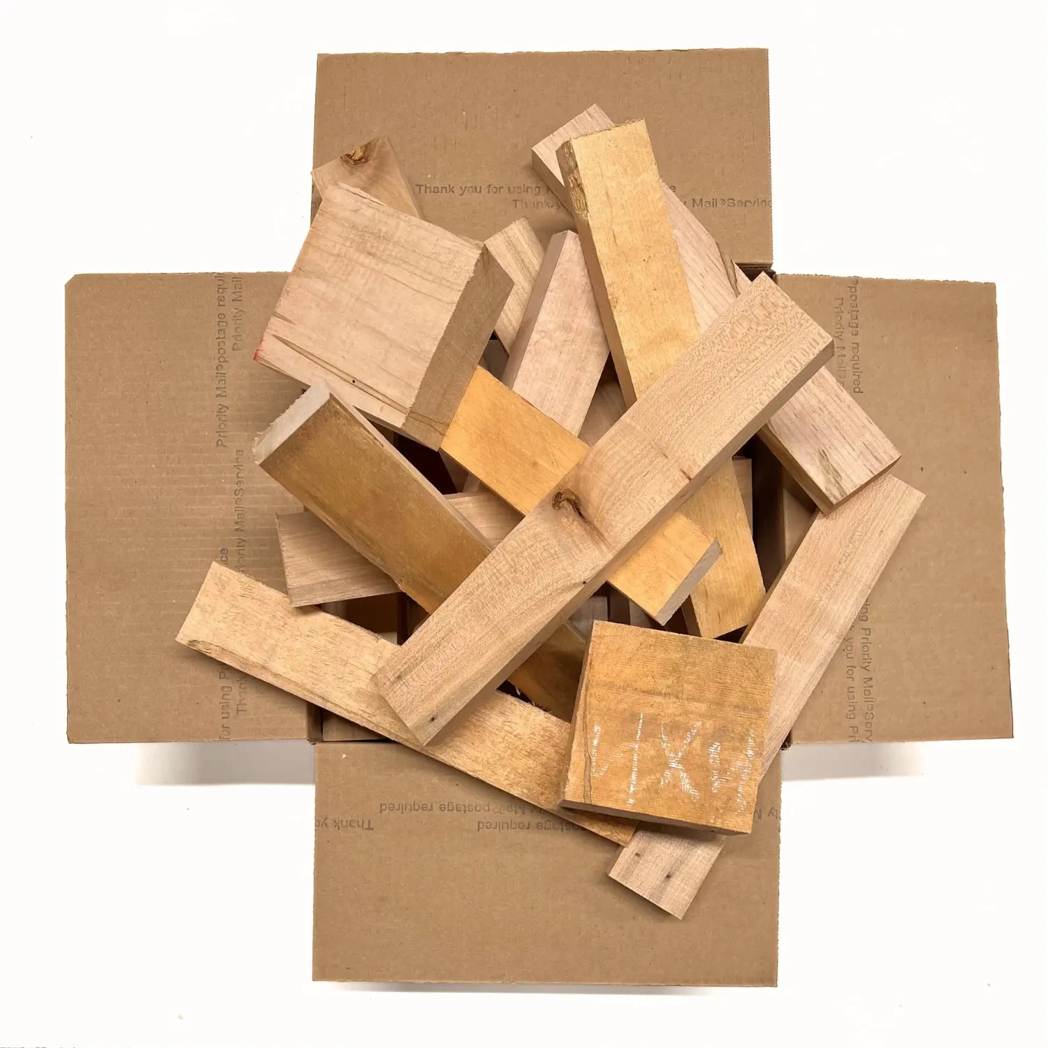 Box Of Ambrosia Maple Wood Scrap DIY Craft Carving Scroll Short Lumber Cutoff Boards - Image 9