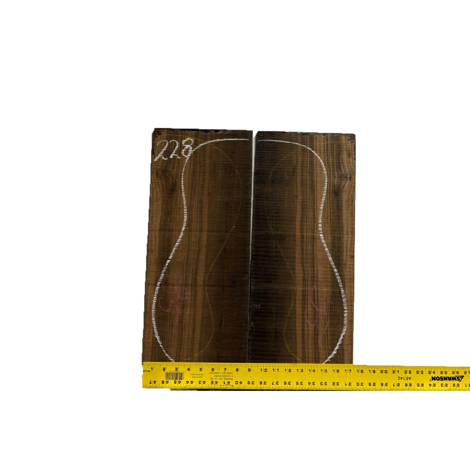 Macassar Ebony Dreadnought Guitar Back & Side Sets #228 - Image 2