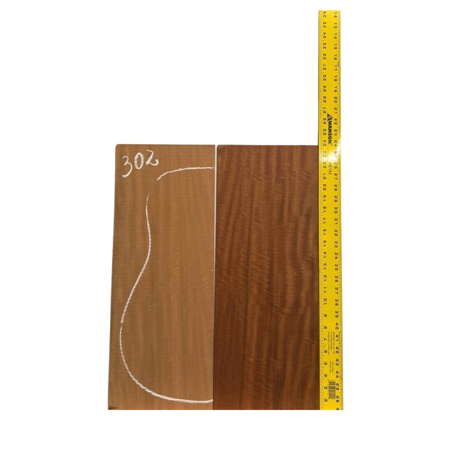 Flame Sapele Dreadnought Guitar Back And Side Set #302 - Image 3