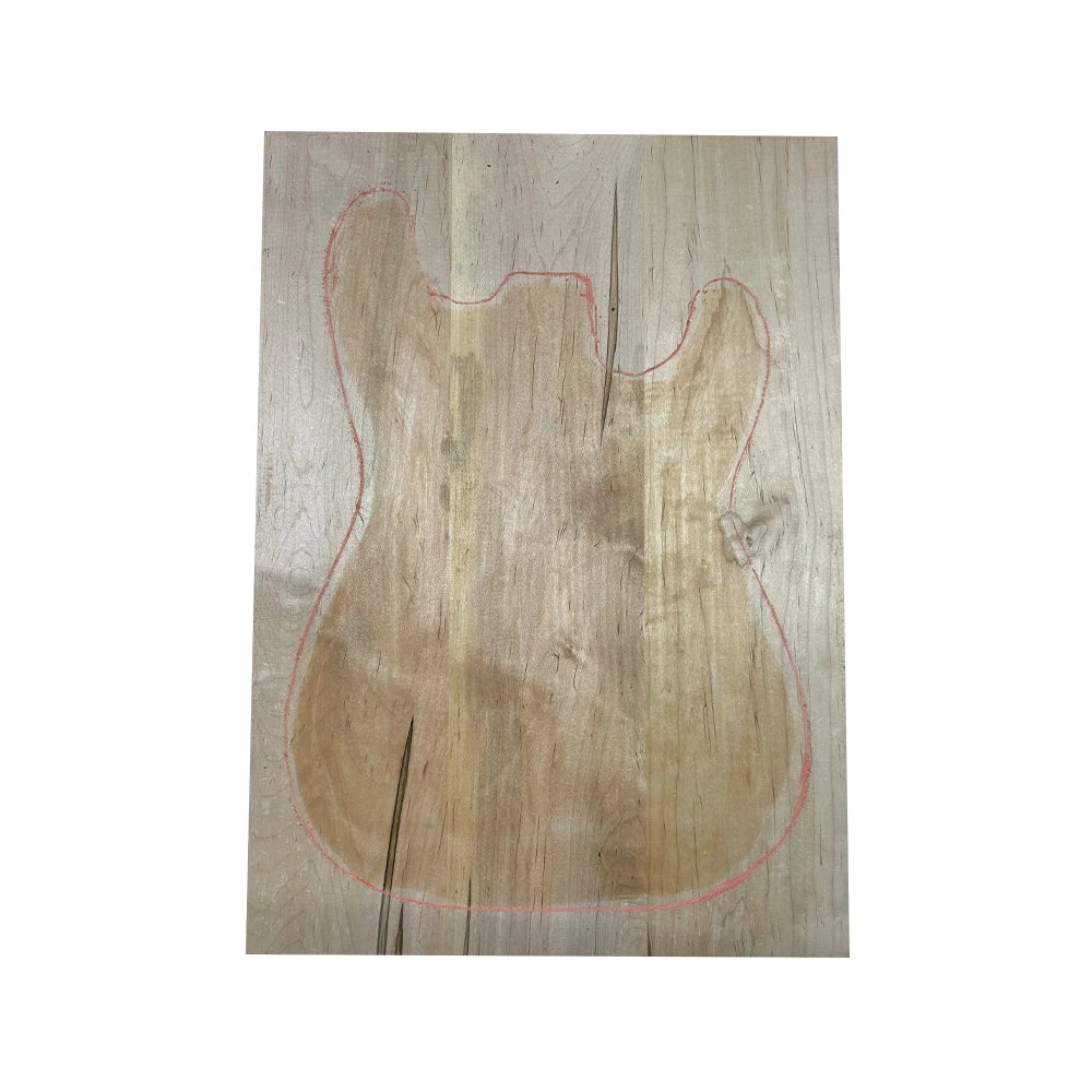 Ambrosia Maple Guitar Body Blank - 21" X 15" X 1-3/4", 11 Lbs (3 Pcs Glued) #305 - Image 8