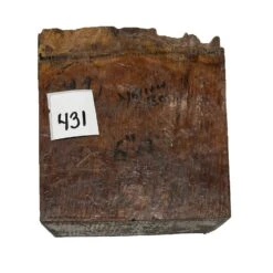 Australian Yellow Box Burl Wood Bowl Blank, 6" X 6" X 3" | #431