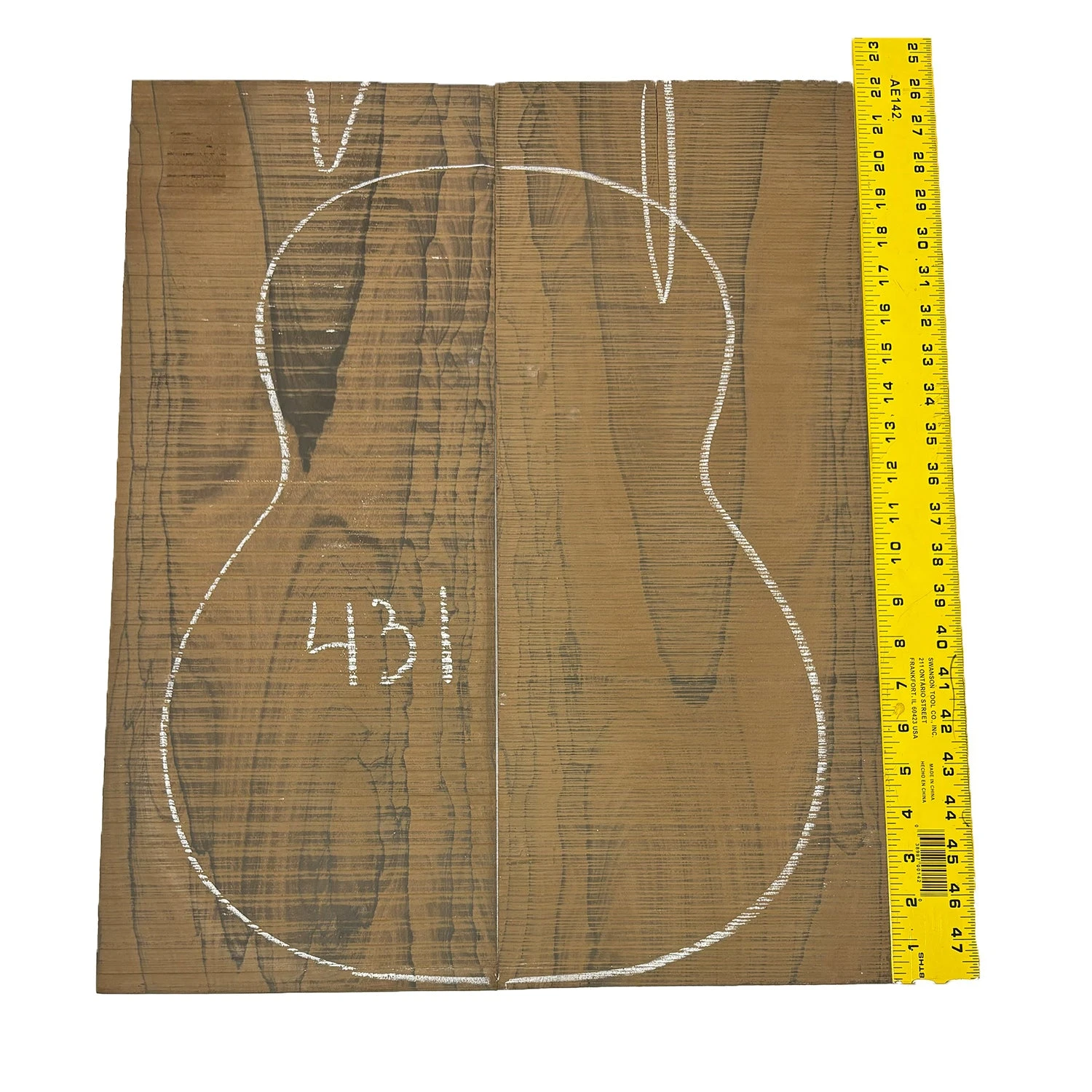 Ziricote Classical Guitar Back Seconds Set #431 - Image 3