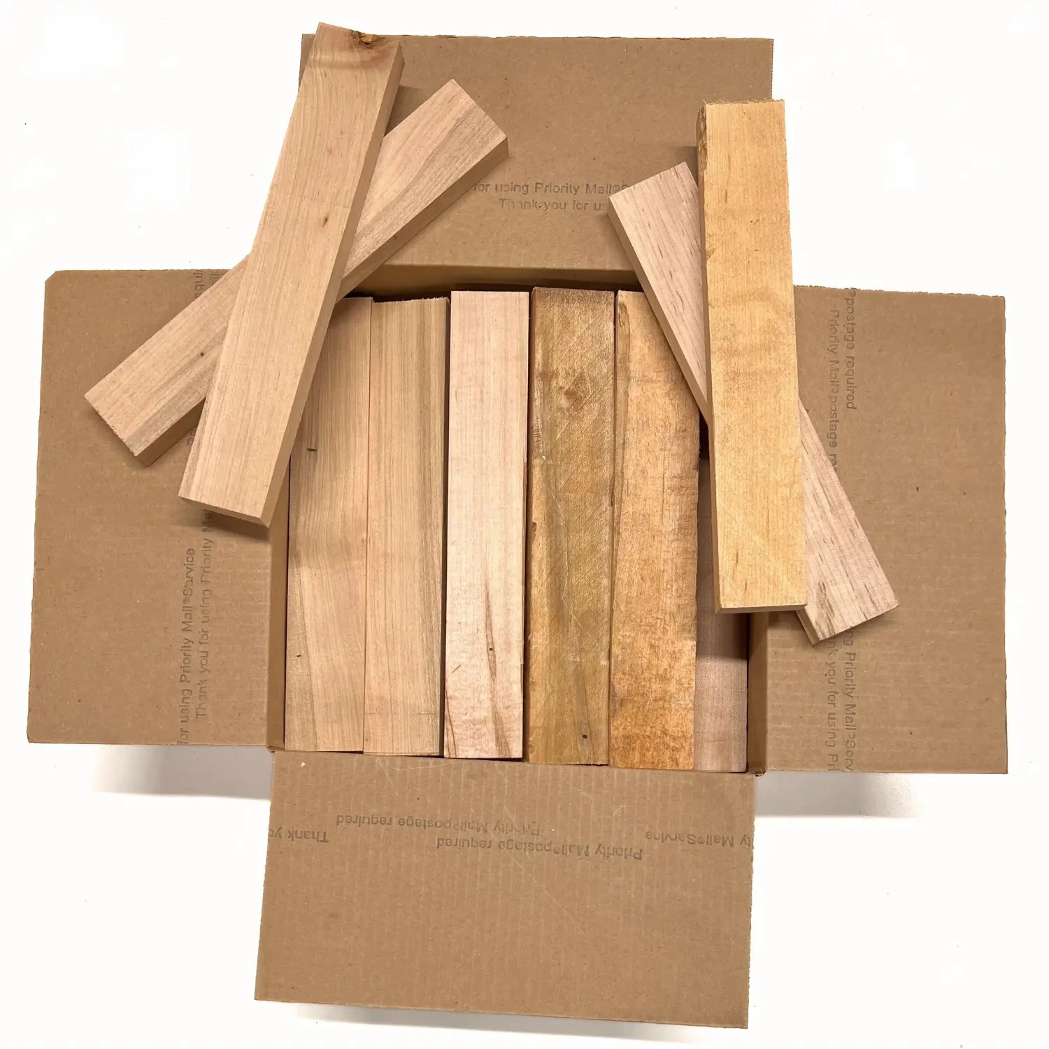 Box Of Ambrosia Maple Wood Scrap DIY Craft Carving Scroll Short Lumber Cutoff Boards - Image 3
