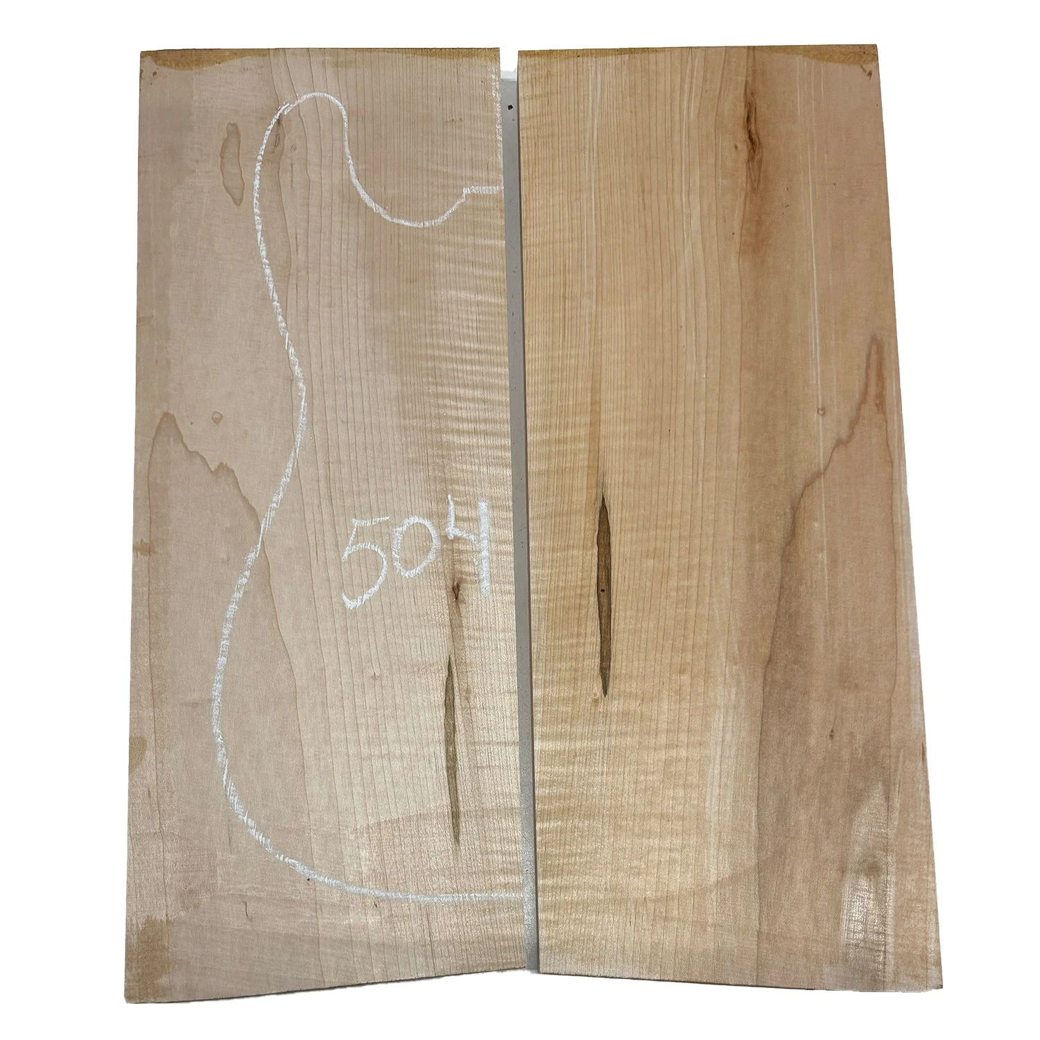 Flame Ambrosia Maple Guitar Carved Tops 21" X 8-1/8" X 1-1/8" #504 - Image 4