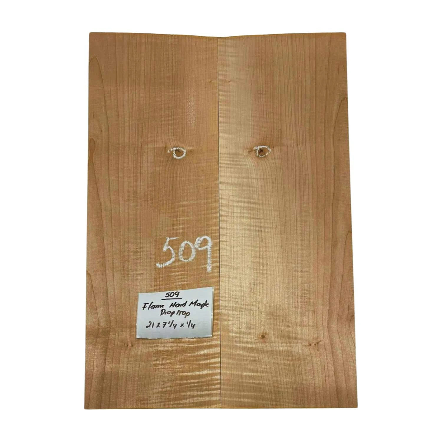 Flame Hard Maple Bookmatched Guitar Drop Tops - 21" X 7-1/4" X 1/4" #509