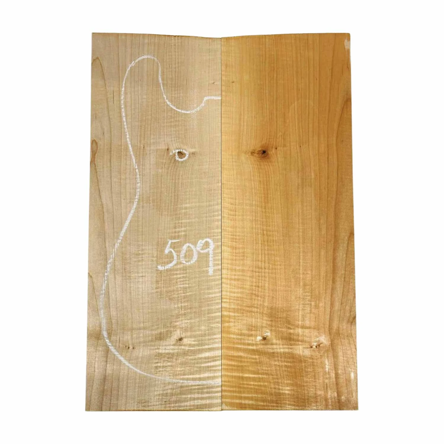 Flame Hard Maple Bookmatched Guitar Drop Tops - 21" X 7-1/4" X 1/4" #509 - Image 4