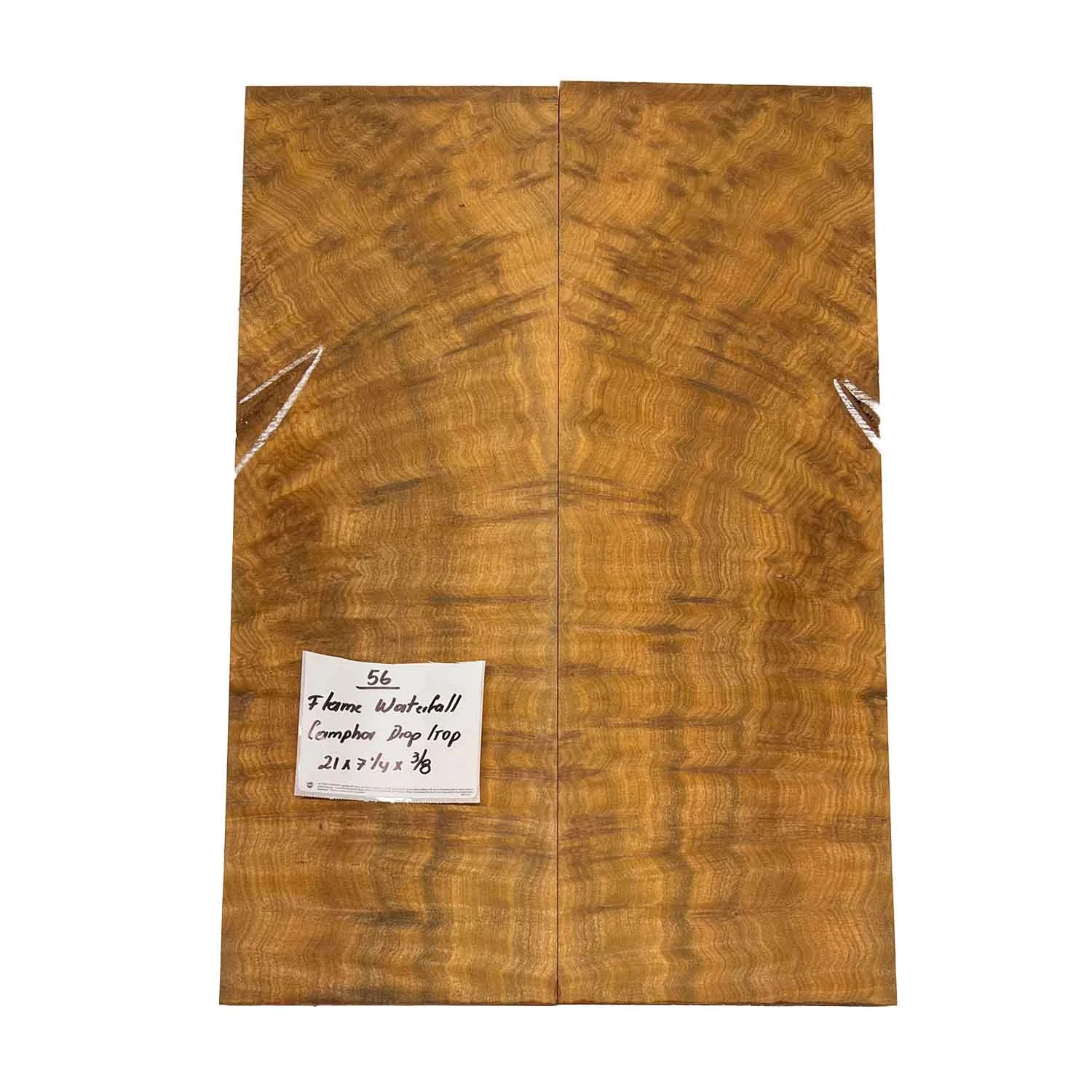 Flame Waterfall Camphor Guitar Drop Top 21" X 7-1/4" X 3/8" #56