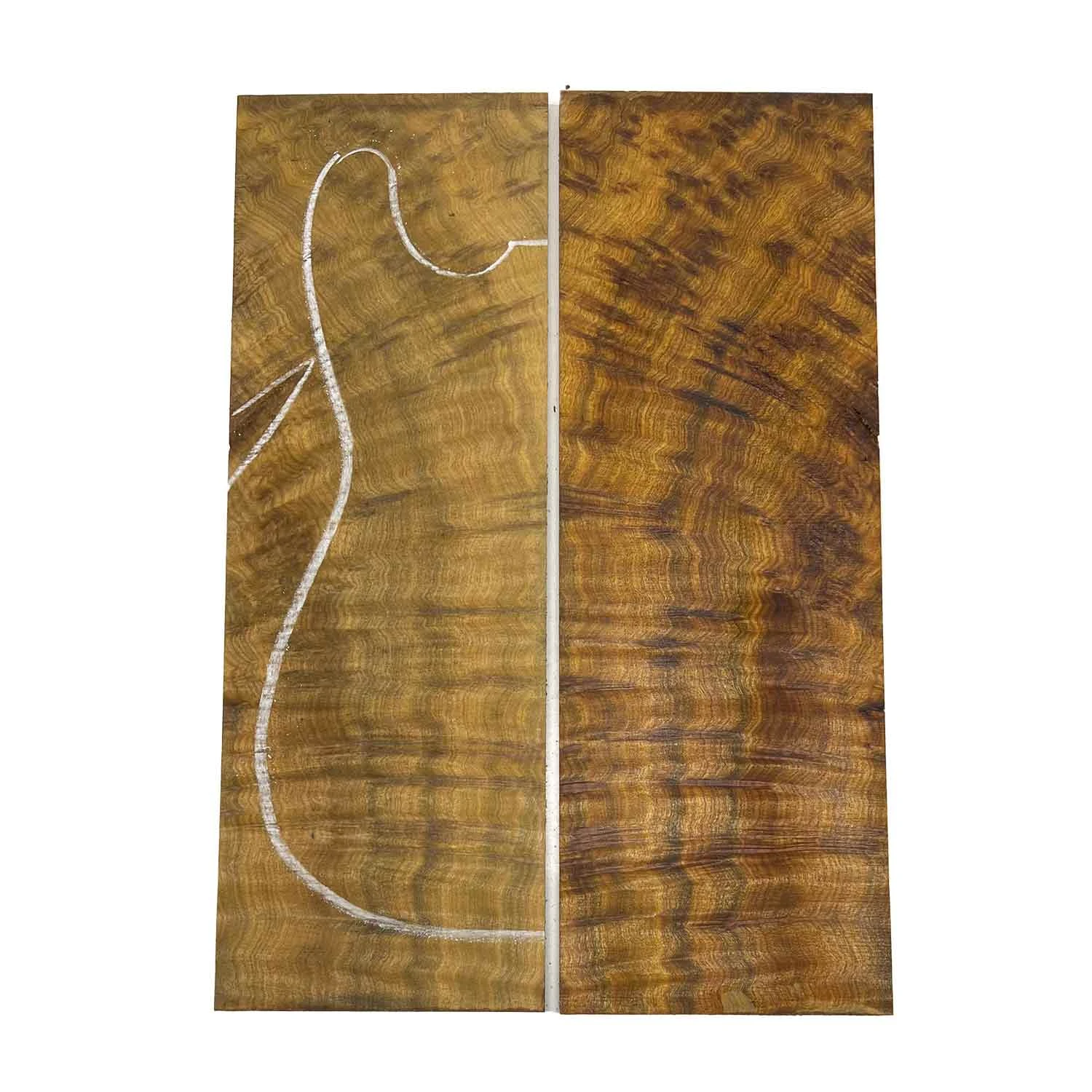 Flame Waterfall Camphor Guitar Drop Top 21" X 7-1/4" X 3/8" #56 - Image 5