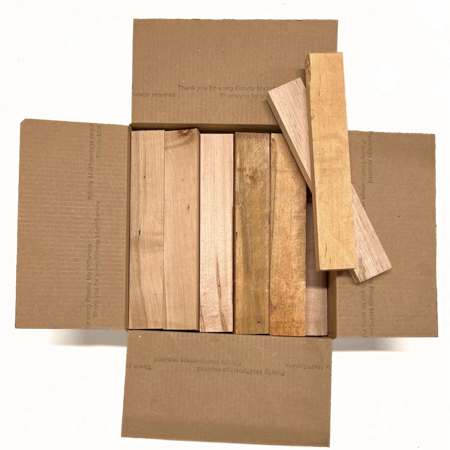 Box Of Ambrosia Maple Wood Scrap DIY Craft Carving Scroll Short Lumber Cutoff Boards - Image 5