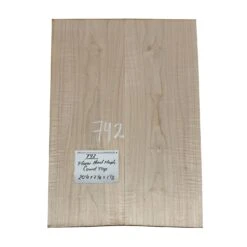 Flame Hard Maple Guitar Carved Top 20-1/2" X 7-1/8" X 1-1/8" #742