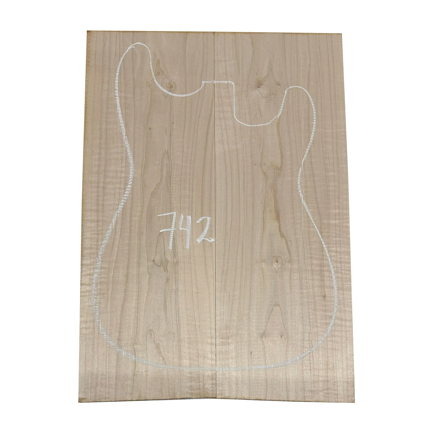 Flame Hard Maple Guitar Carved Top 20-1/2" X 7-1/8" X 1-1/8" #742 - Image 2