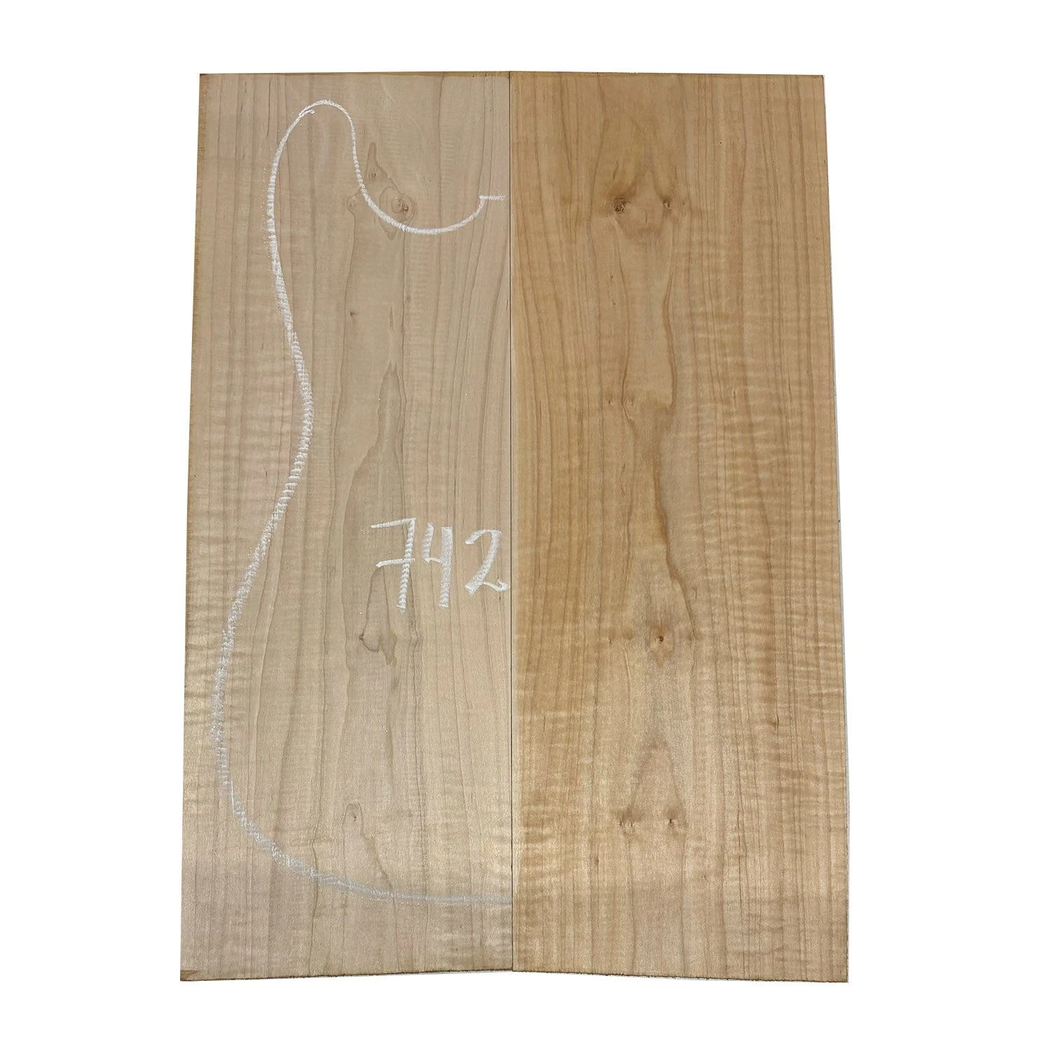 Flame Hard Maple Guitar Carved Top 20-1/2" X 7-1/8" X 1-1/8" #742 - Image 3