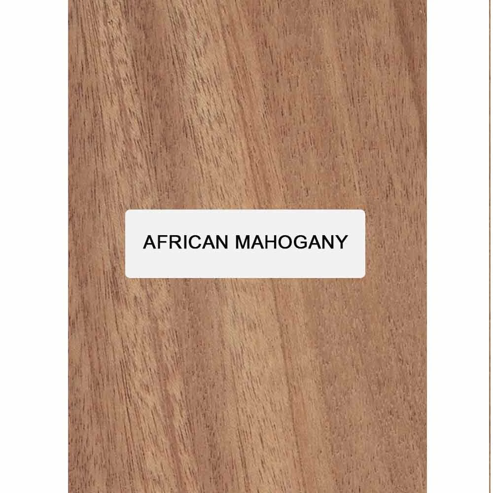 African Mahogany/Khaya Knife Scale Blank- 5 X 1-1/2 X 3/8 Inch- Handle Material For Knives, Tools, And Grips (Bookmatched)