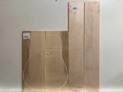 Flame Ambrosia Maple AAAA Grade Dreadnought Guitar Back And Side Set #3903