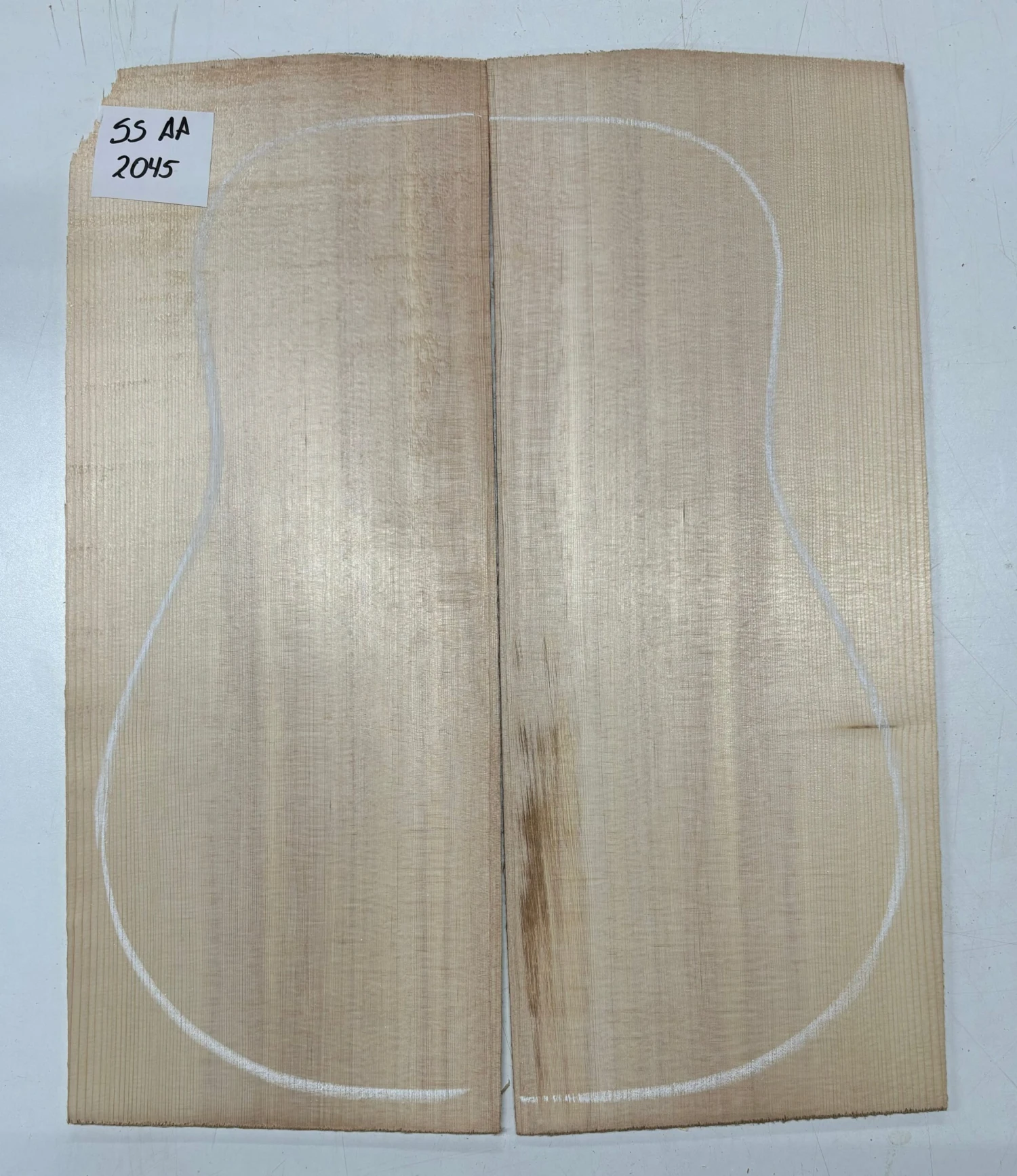 Sitka Spruce Dreadnought Guitar Top Bookmatched AA Grade #2045