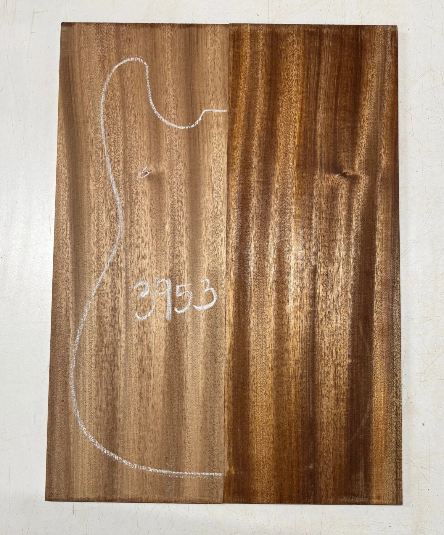 Sapele Guitar Drop Top 21" X 7-1/2" X 3/8" #3953 - Image 3