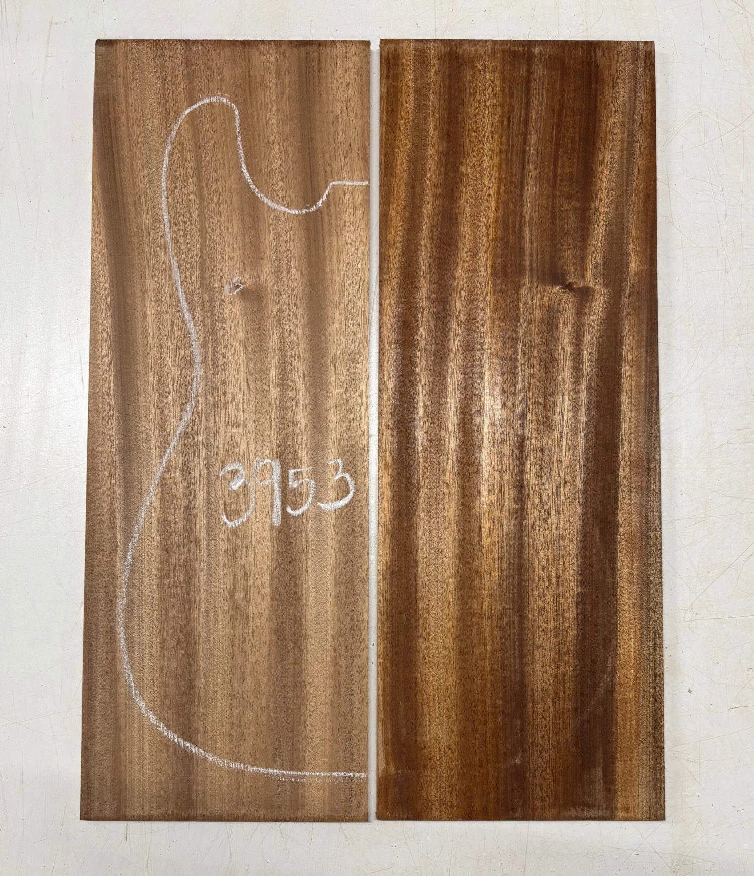 Sapele Guitar Drop Top 21" X 7-1/2" X 3/8" #3953 - Image 4