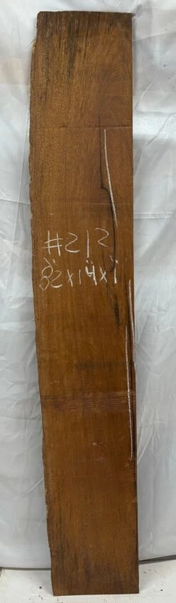 Merbau Lumber Live Edge Slab - 82" X 14" X 1" #212