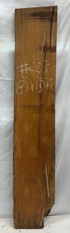 Merbau Lumber Live Edge Slab - 81" X 15" X 1" #223