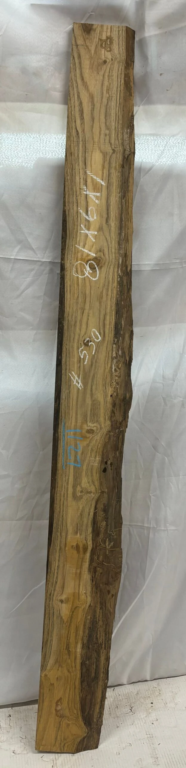 Teak Lumber Live Edge Slab - 81"x 6"x 1" #530 - Image 2