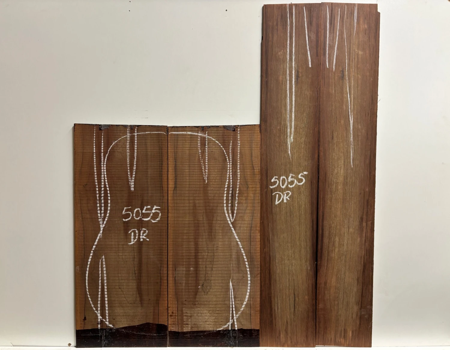 Madagascar Rosewood Dreadnought Guitar Back And Side Seconds Set #5055