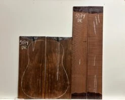 Madagascar Rosewood Dreadnought Guitar Back And Side Seconds Set #5074