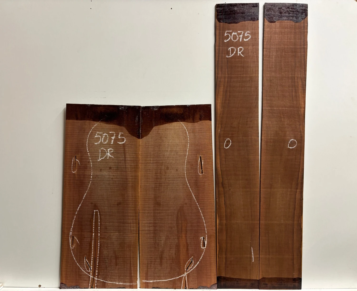Madagascar Rosewood Dreadnought Guitar Back And Side Seconds Set #5075