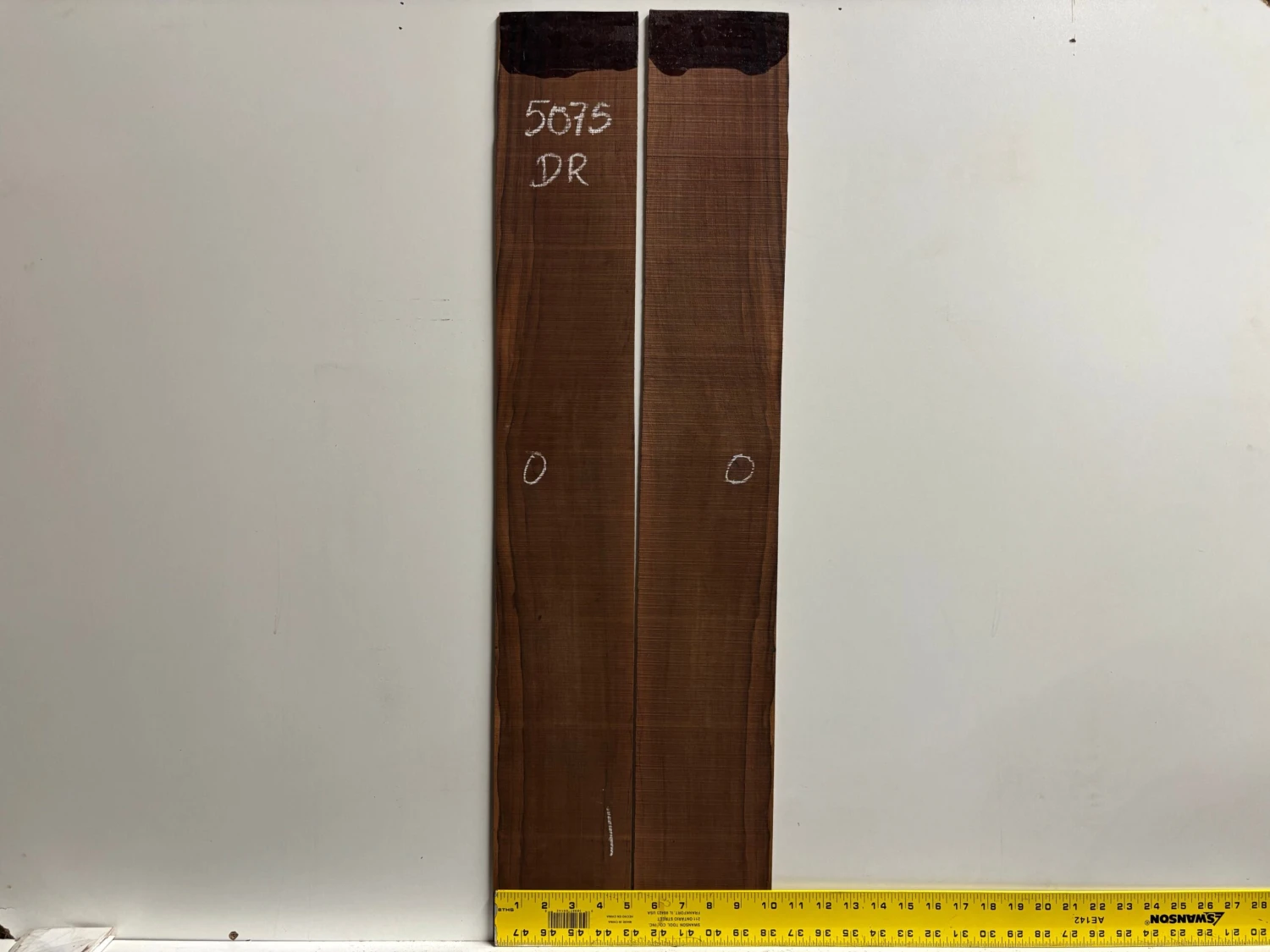 Madagascar Rosewood Dreadnought Guitar Back And Side Seconds Set #5075 - Image 4