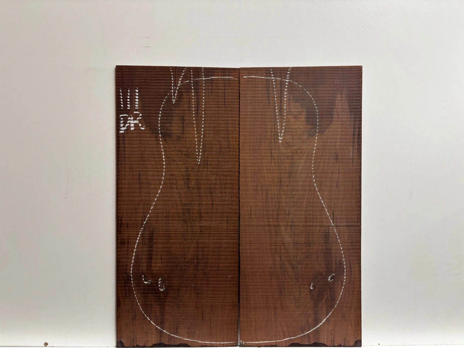 Madagascar Rosewood Dreadnought Guitar Back Set- 21-1/2" X 9" X 3/16" (Seconds) #111