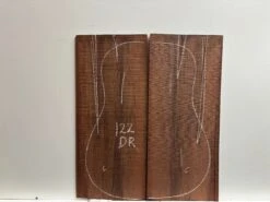 Madagascar Rosewood Dreadnought Guitar Back Set- 21-1/2" X 9" X 3/16" (Seconds) #122