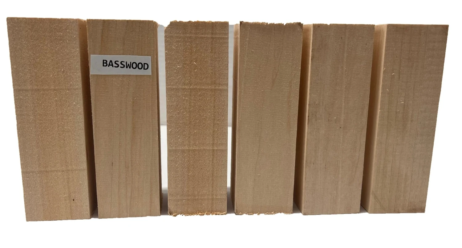 Basswood For Carving | Best Whittling Wood (Pack Of 6) 3" X 3" X 6" - Image 2