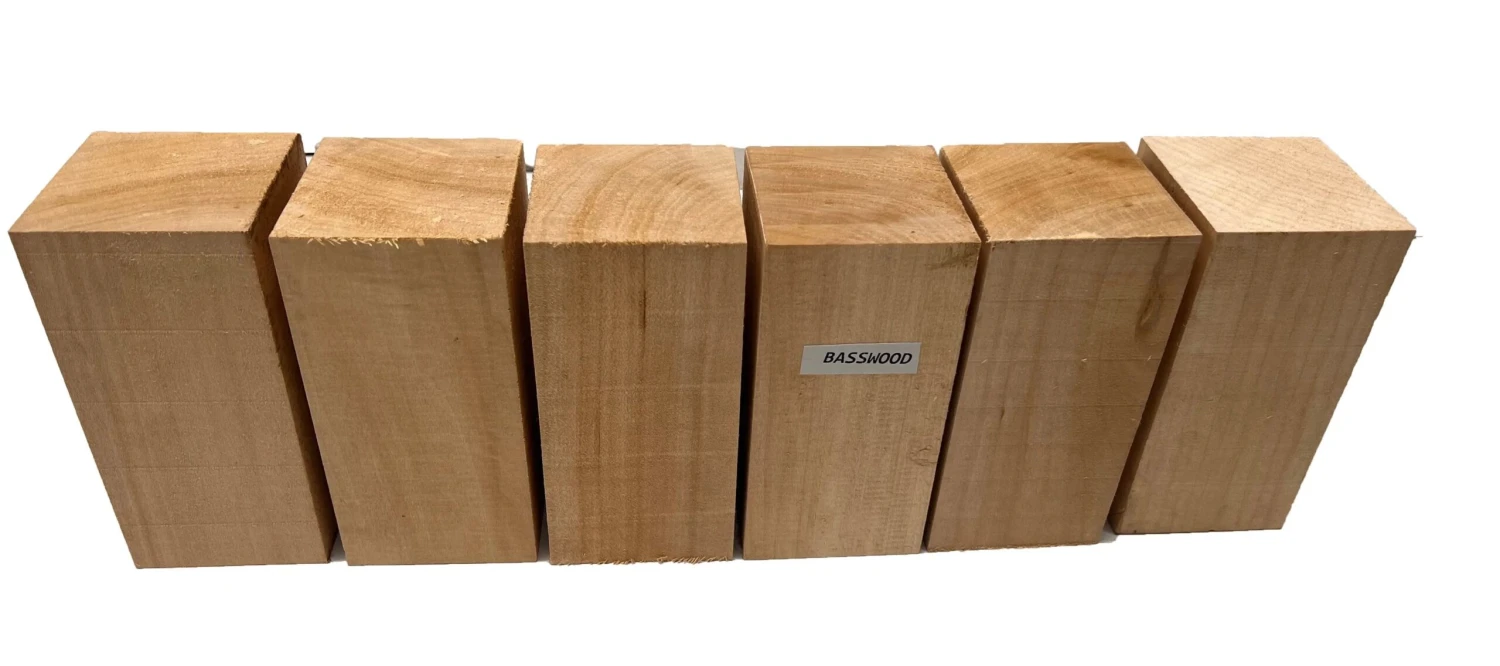 Basswood For Carving | Best Whittling Wood (Pack Of 6) 3" X 3" X 6" - Image 5