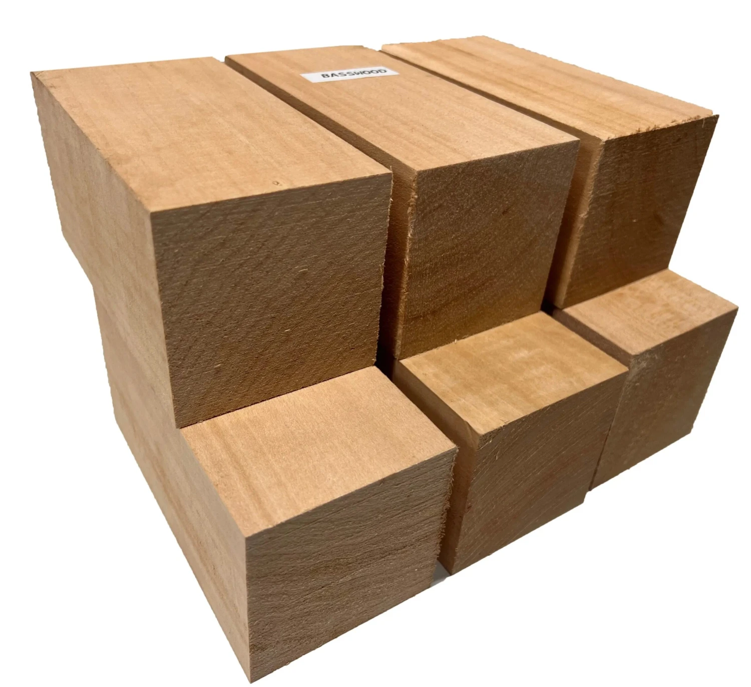 Basswood For Carving | Best Whittling Wood (Pack Of 6) 3" X 3" X 6"