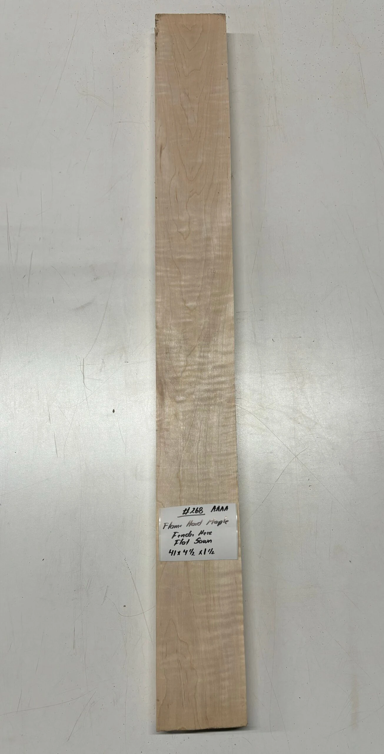 Fender Flame Maple Guitar Neck Blank - AAAA Grade (Flat Sawn) #268