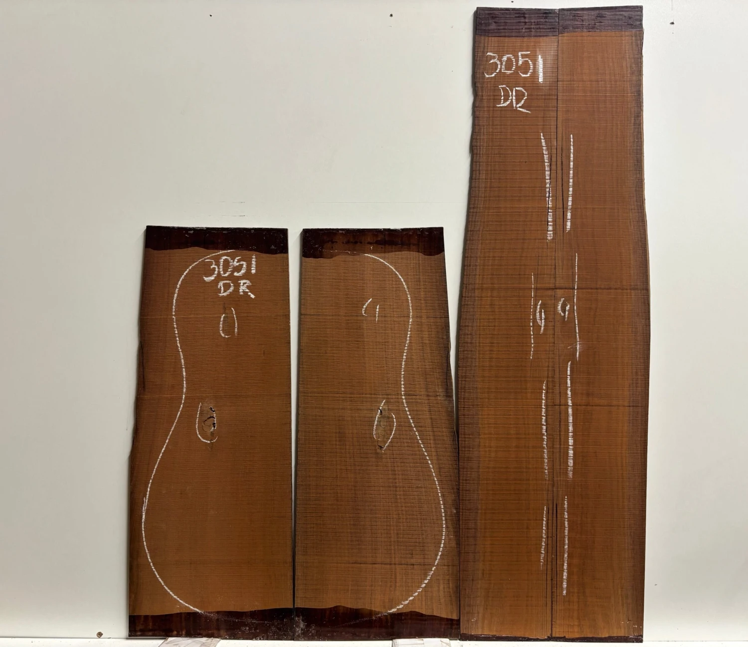 Amazon Rosewood Dreadnought Guitar Back And Side Seconds Set #3051