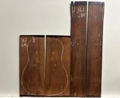 Amazon Rosewood Dreadnought Guitar Back And Side Seconds Set #361